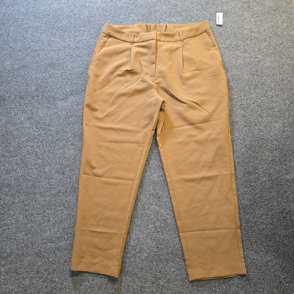 Old Navy Pants Womens XL Brown Taylor Straight Trouser High Rise Capsule Career
